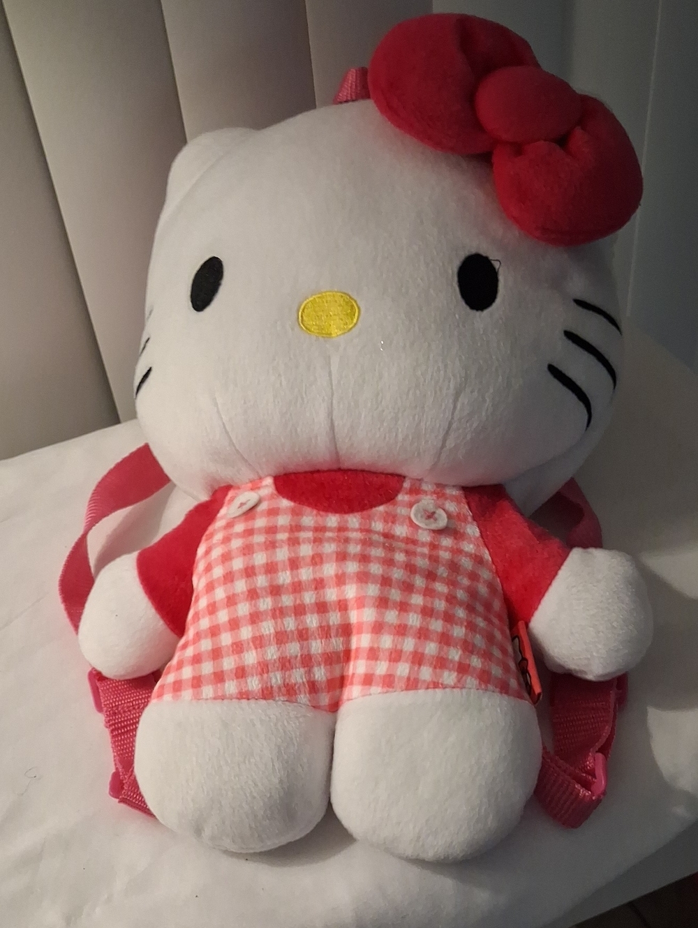 Sanrio Hello Kitty Plush Backpack - White, Red & Yellow READ !